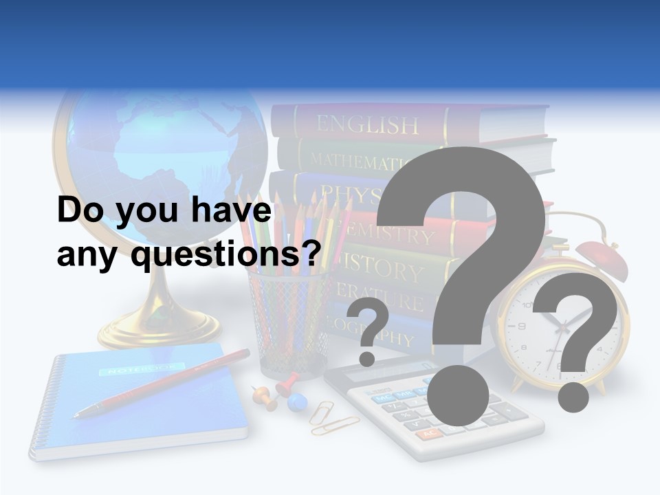 Schoolbook Clock Classroom PowerPoint Template