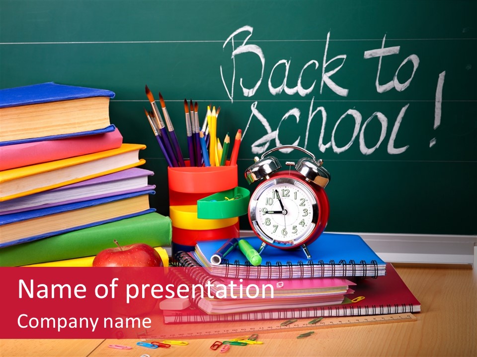 Chalk Backpack Creativity PowerPoint Template