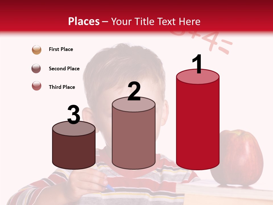 Isolated Pupil School PowerPoint Template