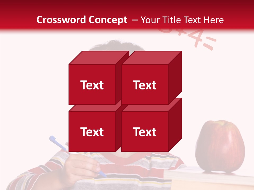 Isolated Pupil School PowerPoint Template