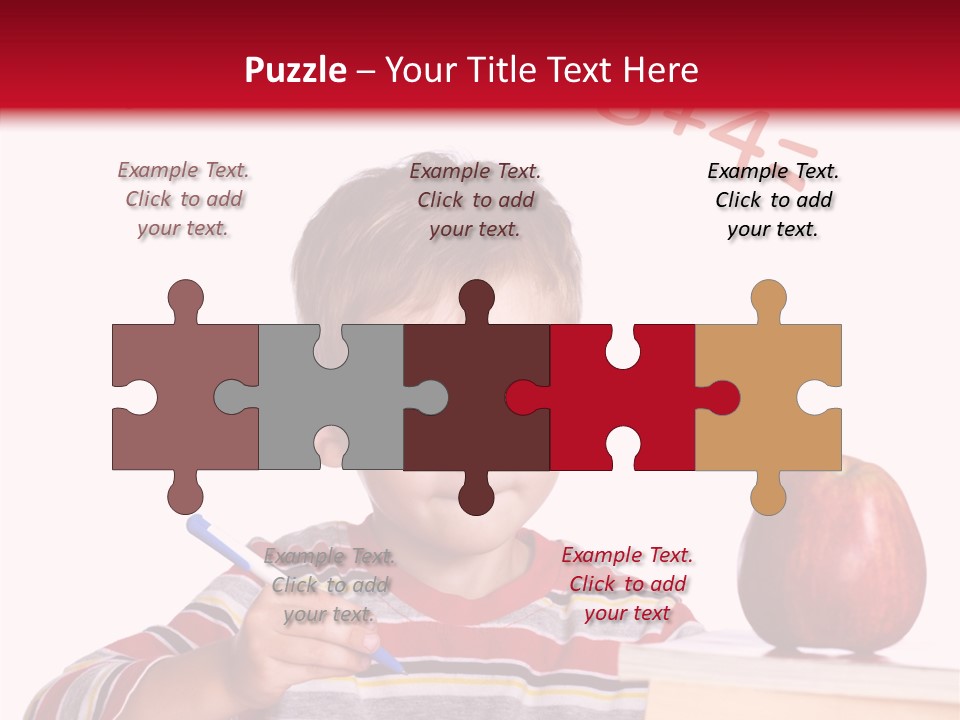 Isolated Pupil School PowerPoint Template