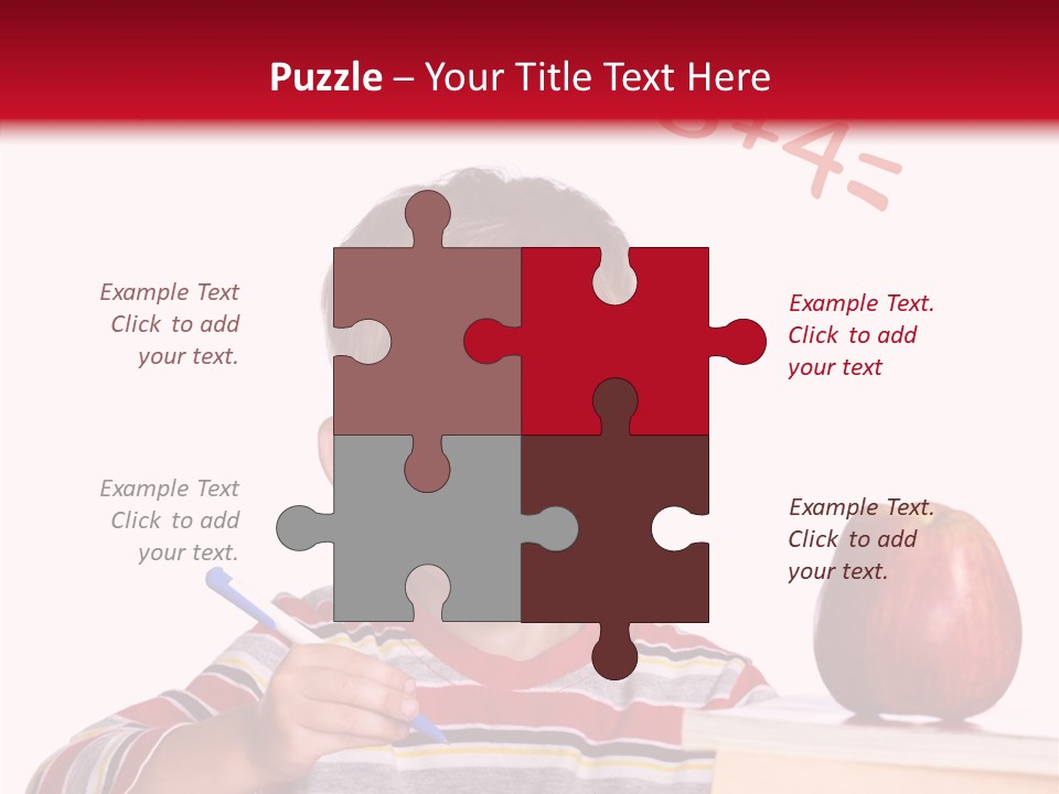 Isolated Pupil School PowerPoint Template