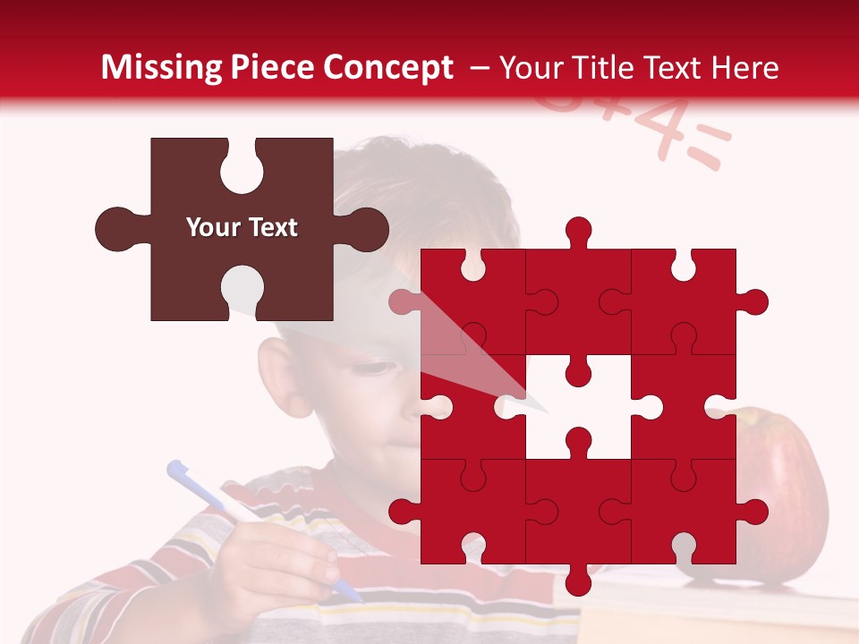 Isolated Pupil School PowerPoint Template