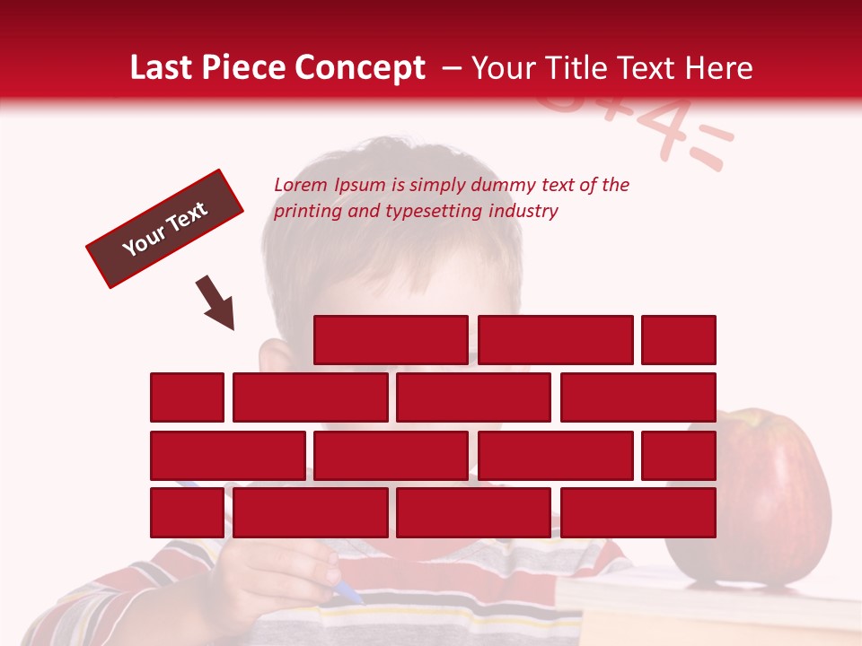 Isolated Pupil School PowerPoint Template