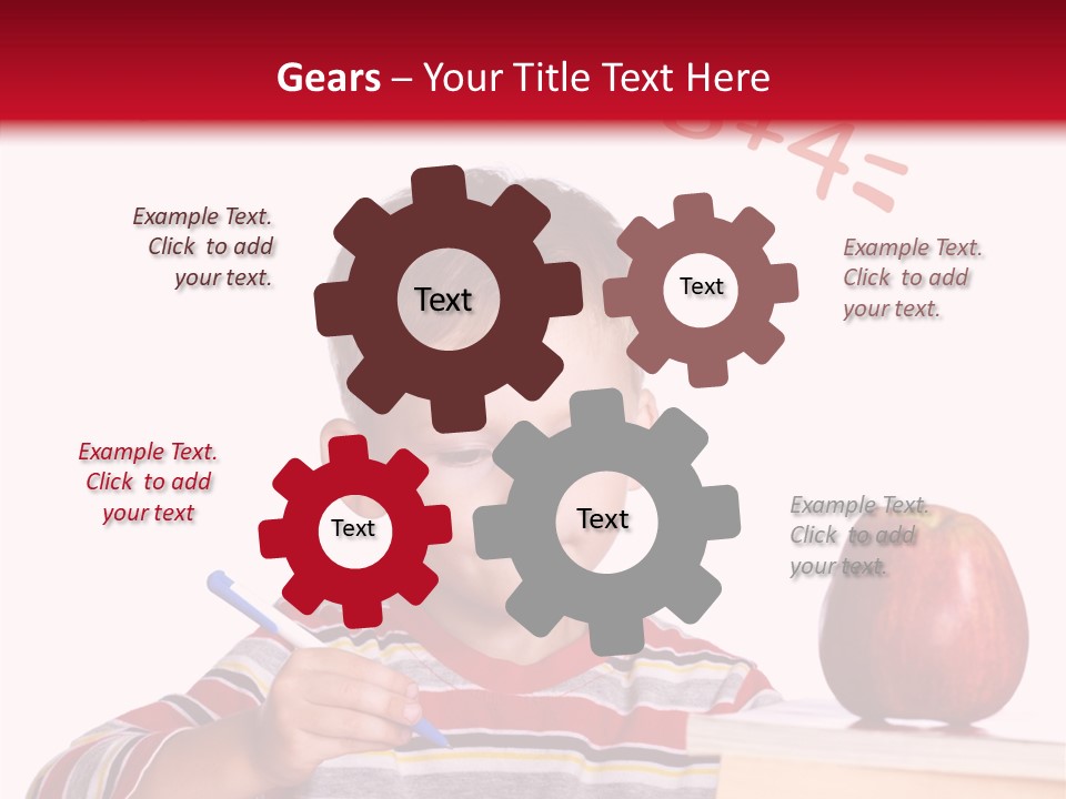 Isolated Pupil School PowerPoint Template