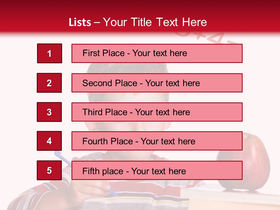 Isolated Pupil School PowerPoint Template