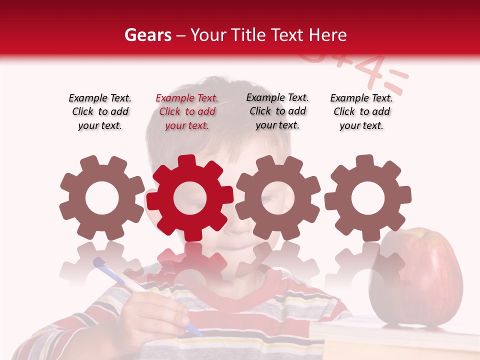 Isolated Pupil School PowerPoint Template