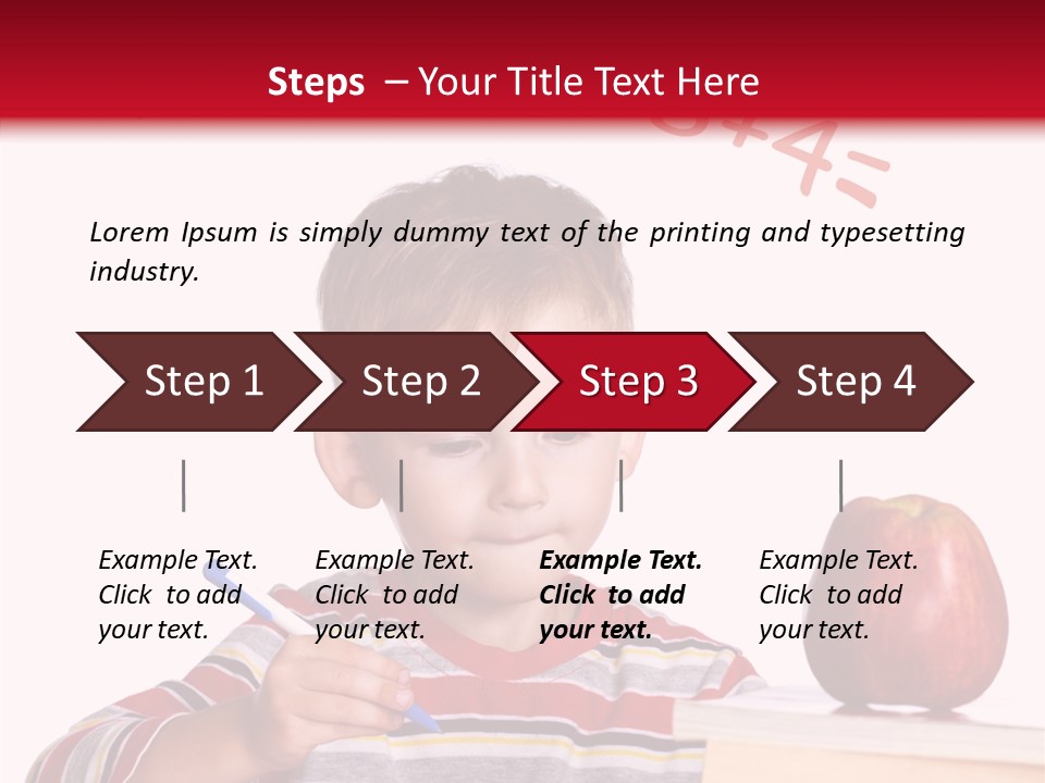 Isolated Pupil School PowerPoint Template