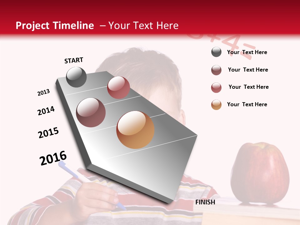 Isolated Pupil School PowerPoint Template