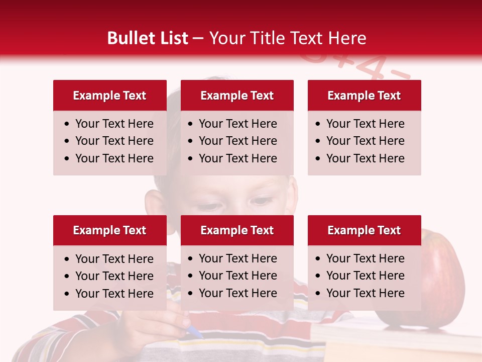 Isolated Pupil School PowerPoint Template