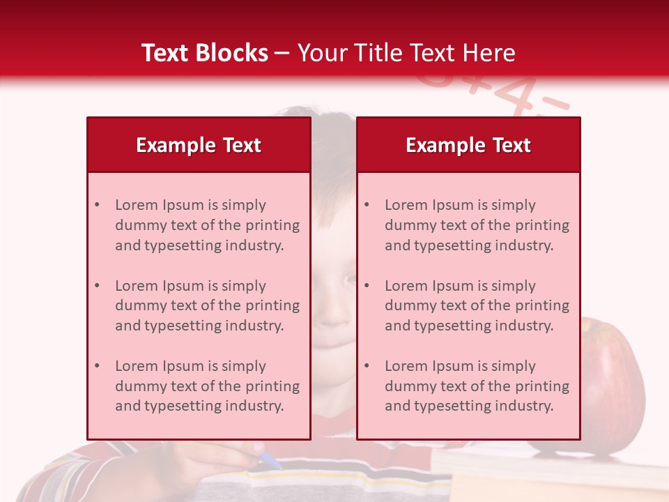 Isolated Pupil School PowerPoint Template