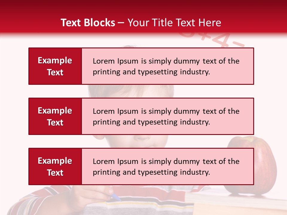 Isolated Pupil School PowerPoint Template