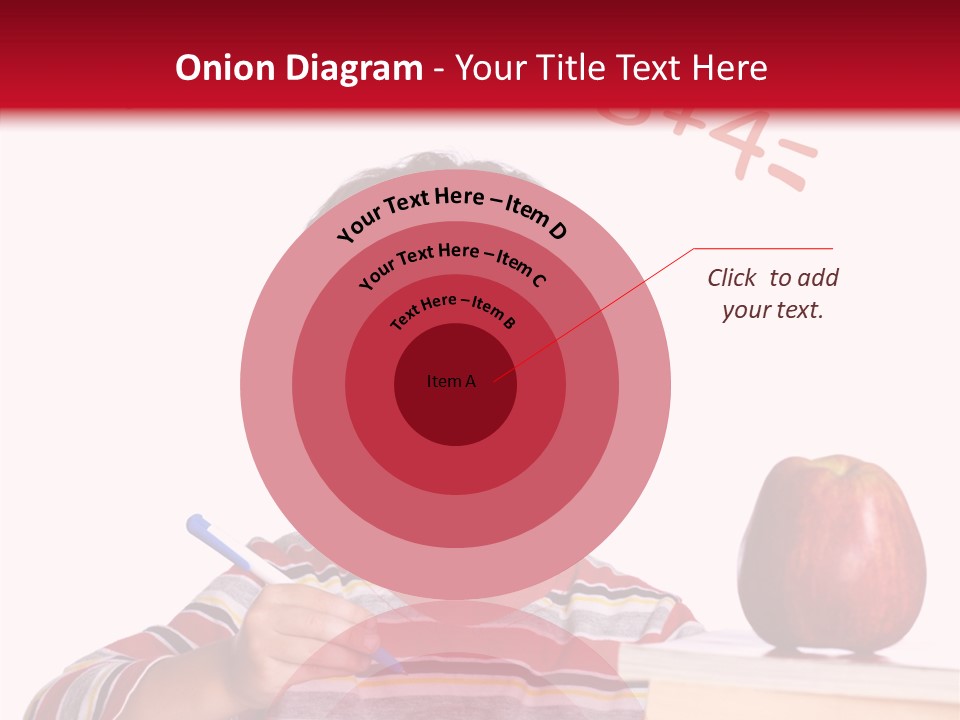 Isolated Pupil School PowerPoint Template