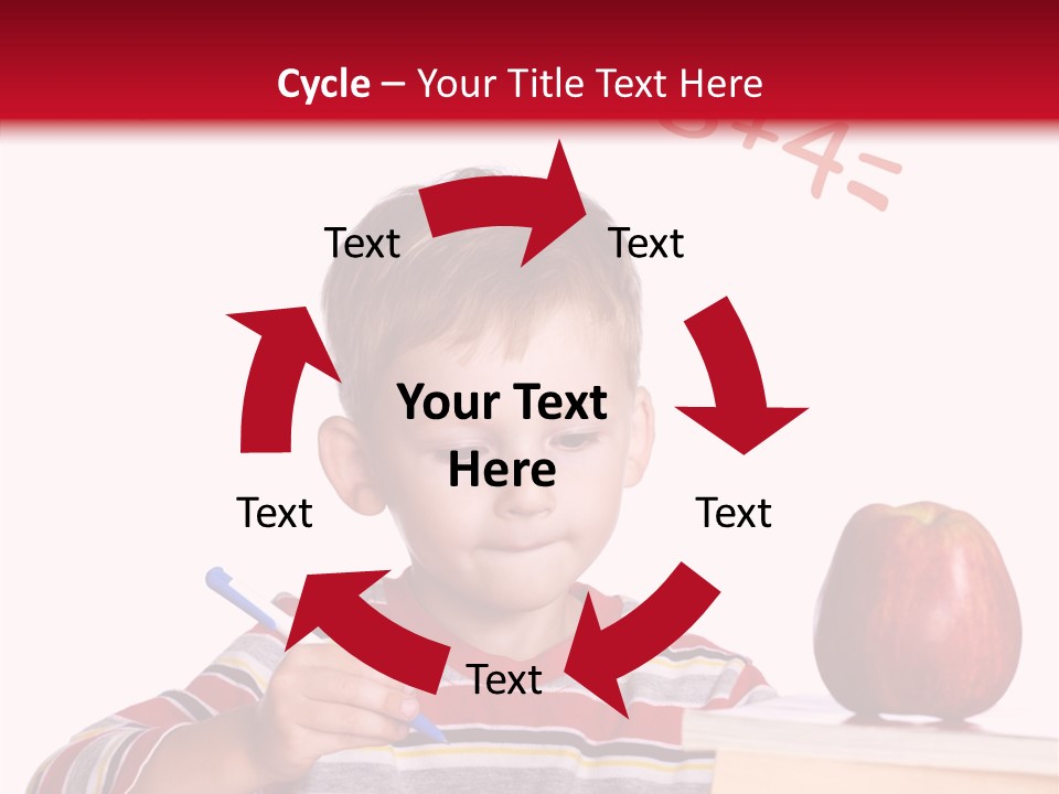 Isolated Pupil School PowerPoint Template