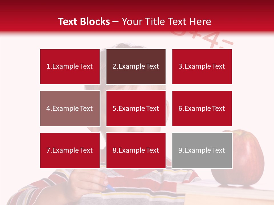 Isolated Pupil School PowerPoint Template