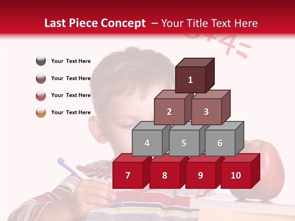 Isolated Pupil School PowerPoint Template