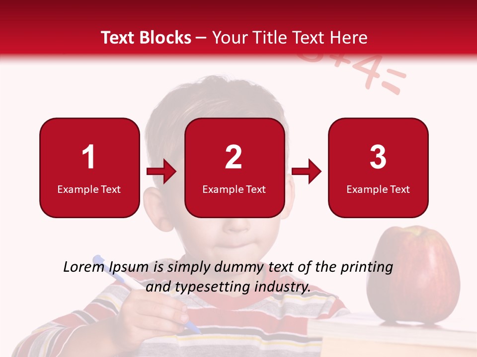 Isolated Pupil School PowerPoint Template