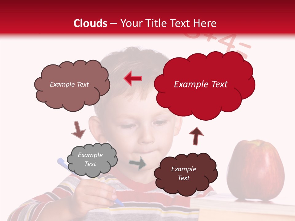 Isolated Pupil School PowerPoint Template
