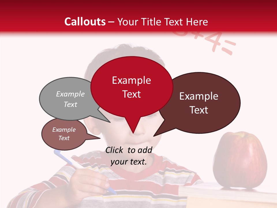 Isolated Pupil School PowerPoint Template