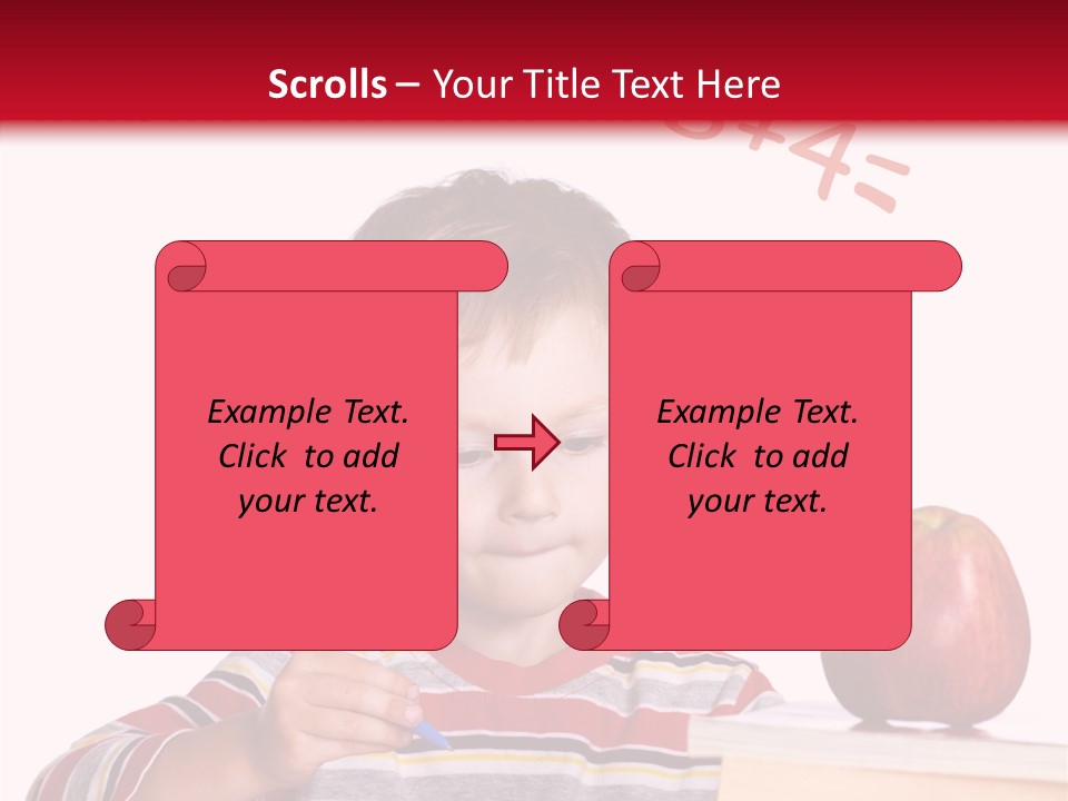 Isolated Pupil School PowerPoint Template