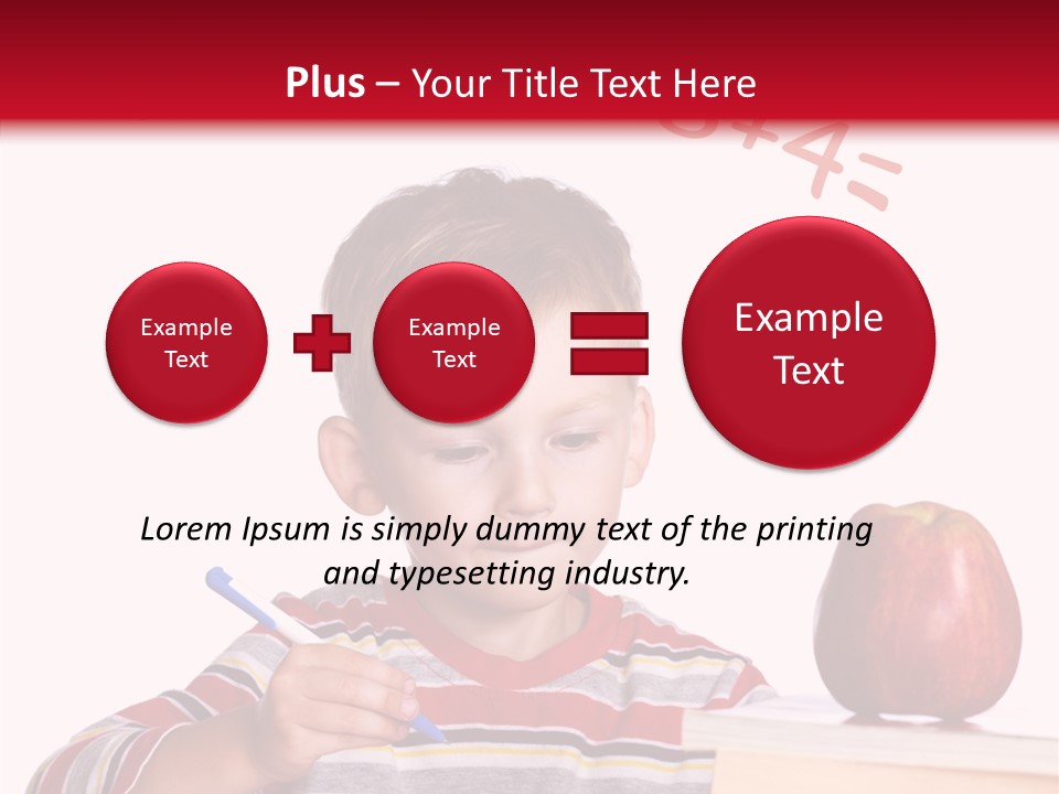 Isolated Pupil School PowerPoint Template