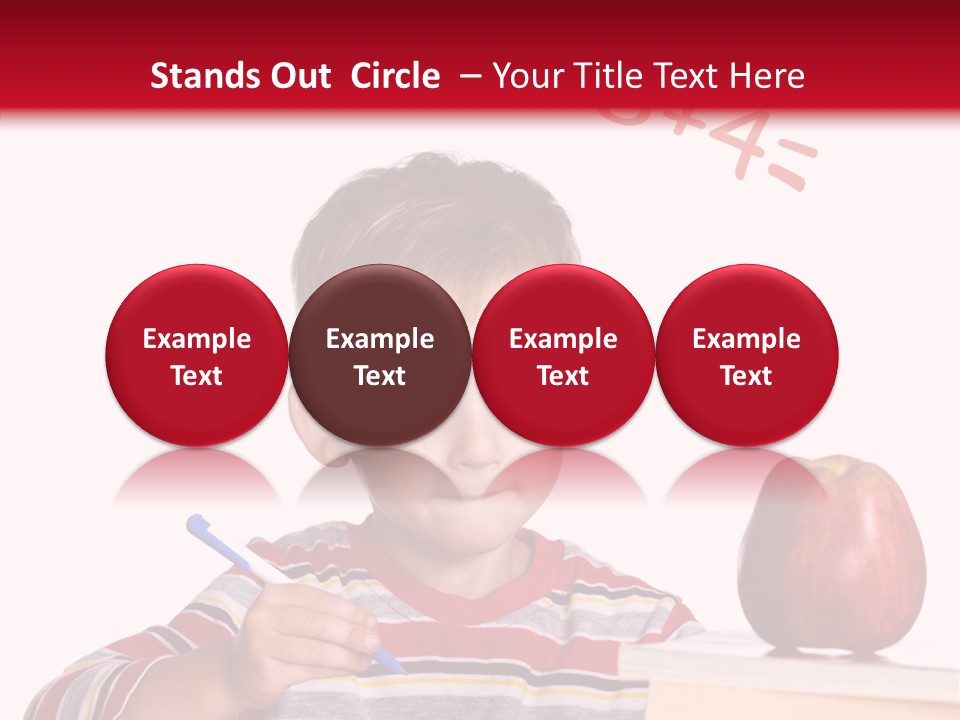 Isolated Pupil School PowerPoint Template