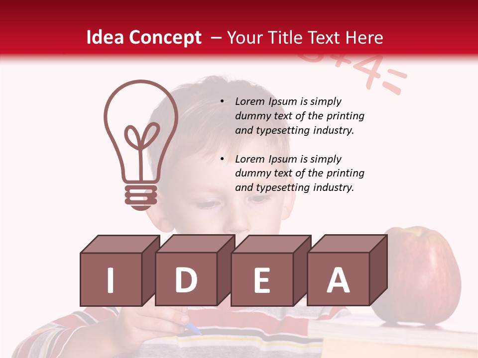 Isolated Pupil School PowerPoint Template