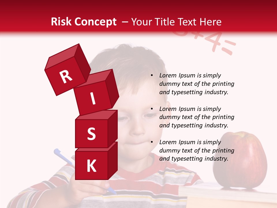 Isolated Pupil School PowerPoint Template