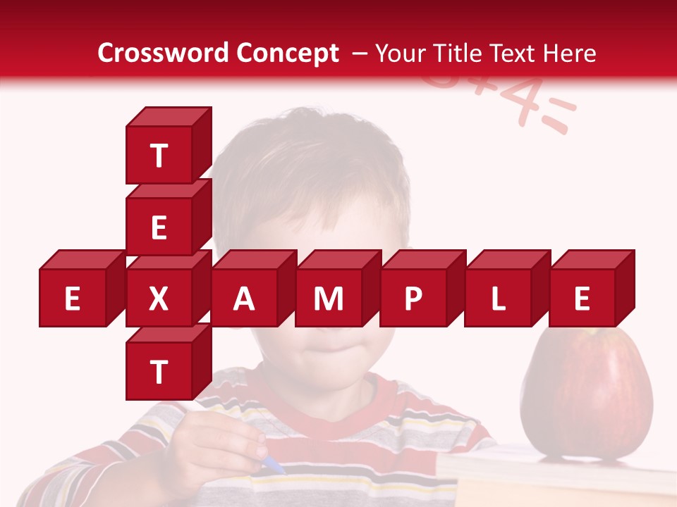 Isolated Pupil School PowerPoint Template