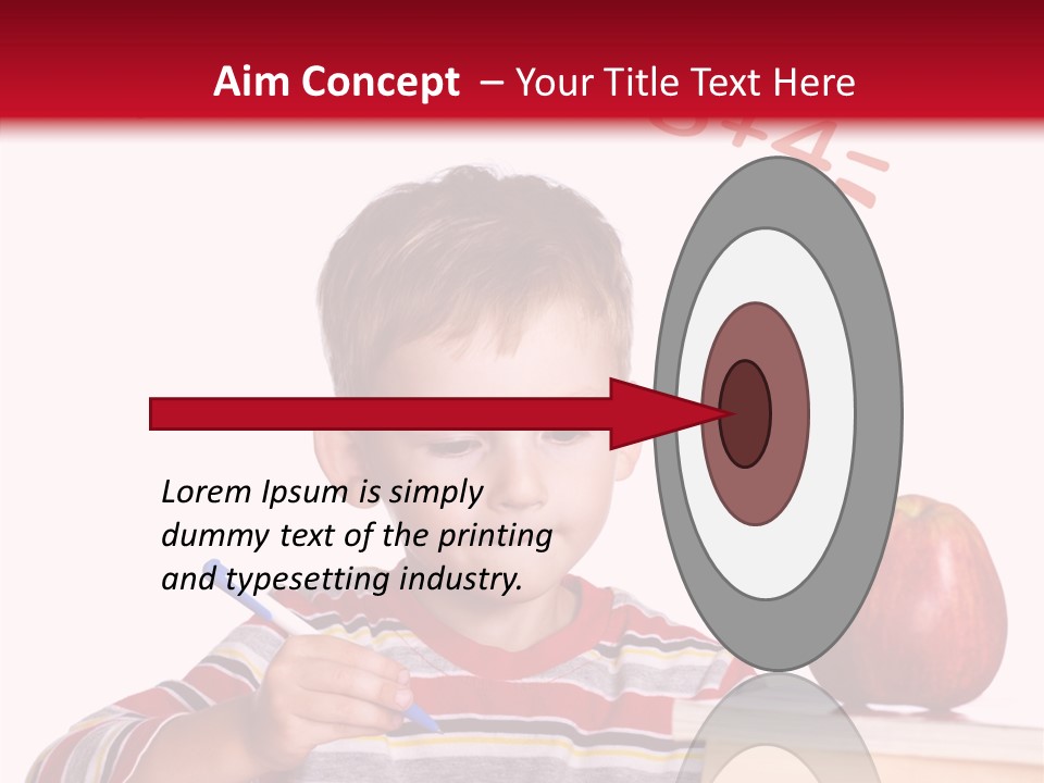 Isolated Pupil School PowerPoint Template