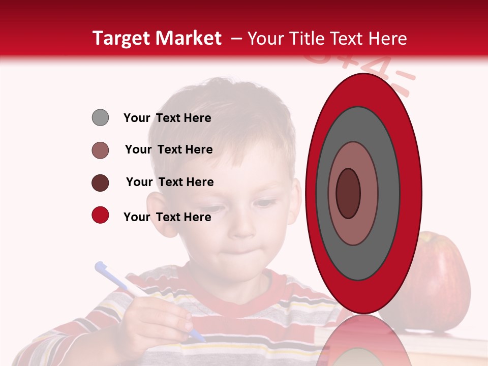 Isolated Pupil School PowerPoint Template