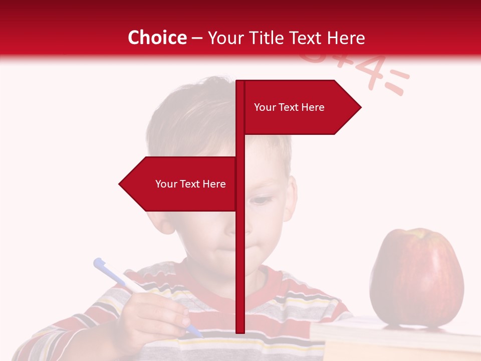 Isolated Pupil School PowerPoint Template