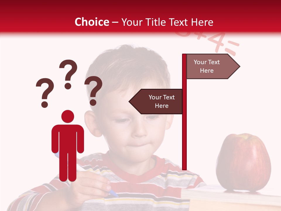 Isolated Pupil School PowerPoint Template