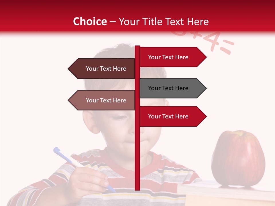Isolated Pupil School PowerPoint Template