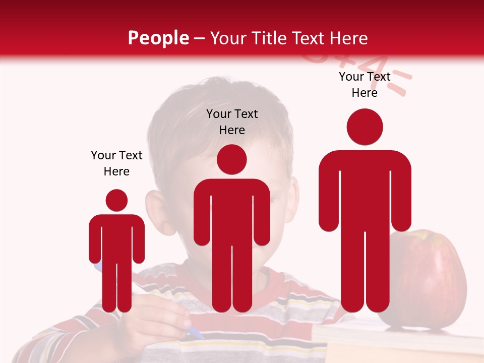 Isolated Pupil School PowerPoint Template