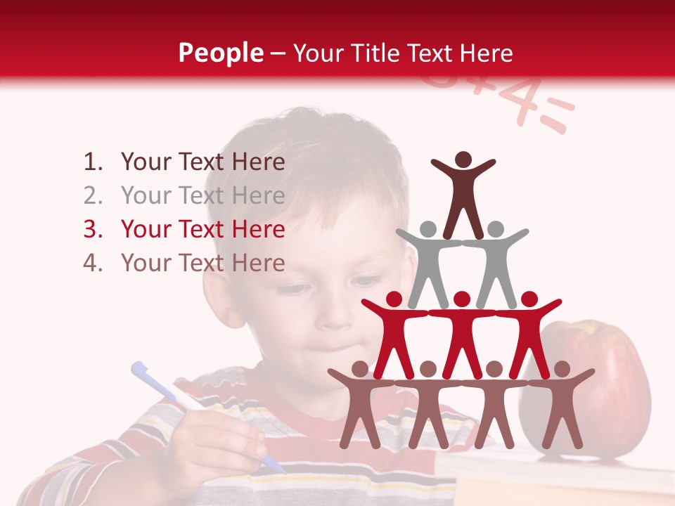 Isolated Pupil School PowerPoint Template