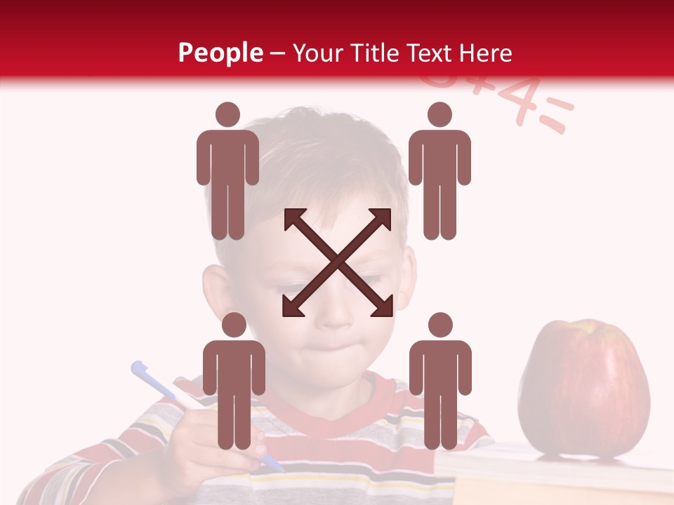 Isolated Pupil School PowerPoint Template