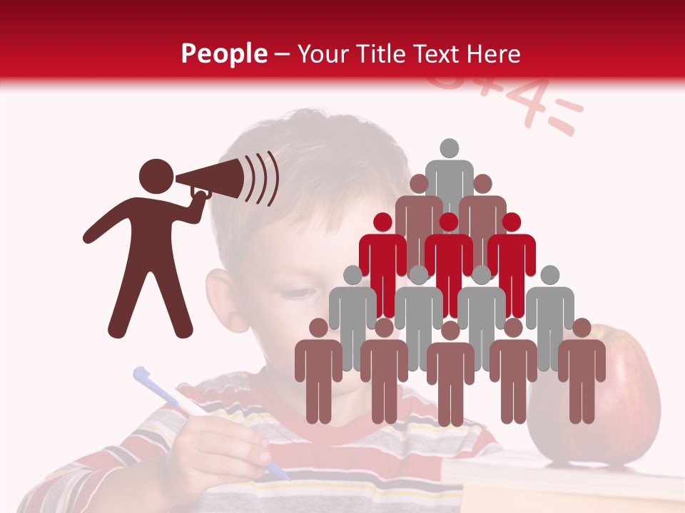 Isolated Pupil School PowerPoint Template