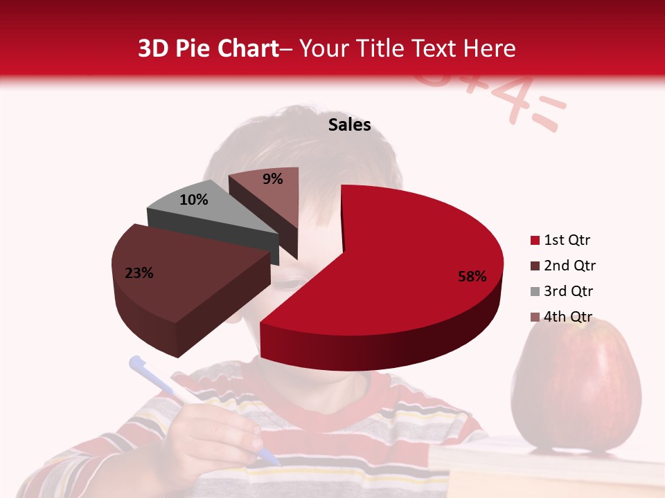 Isolated Pupil School PowerPoint Template