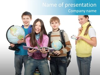 Classmate Scholar Cute PowerPoint Template