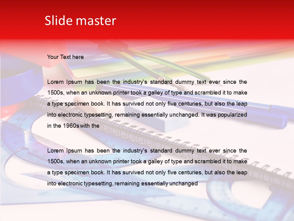 Supplies Table Nobody PowerPoint Template