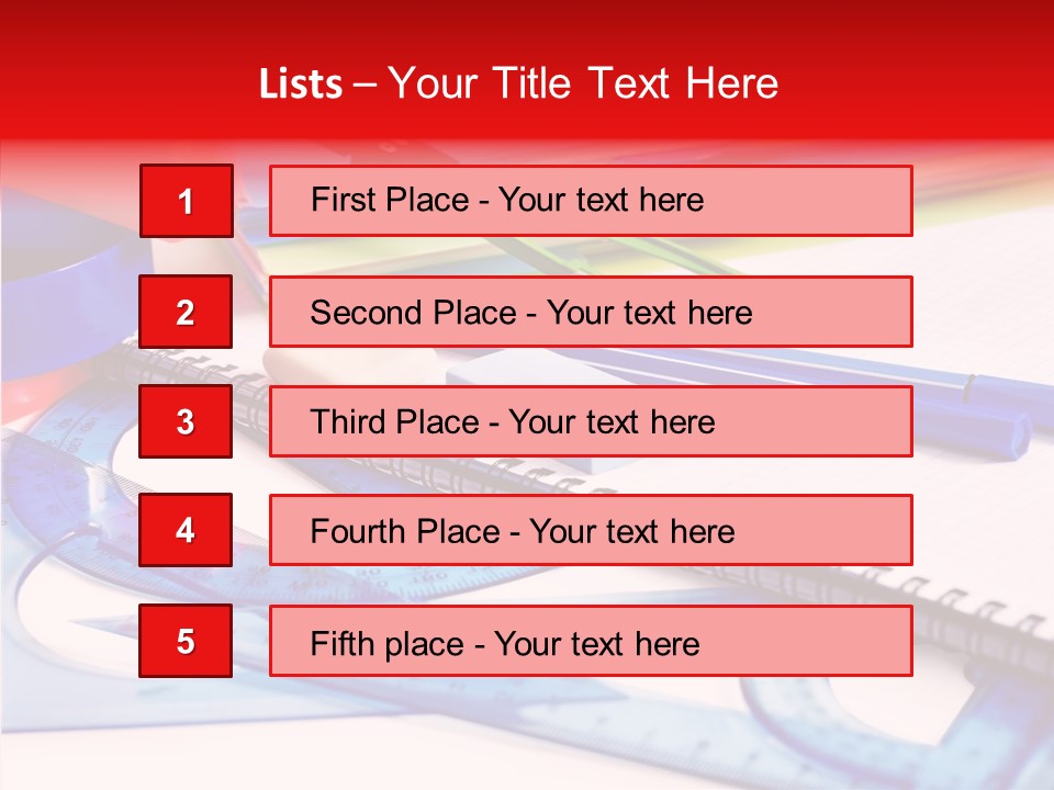 Supplies Table Nobody PowerPoint Template