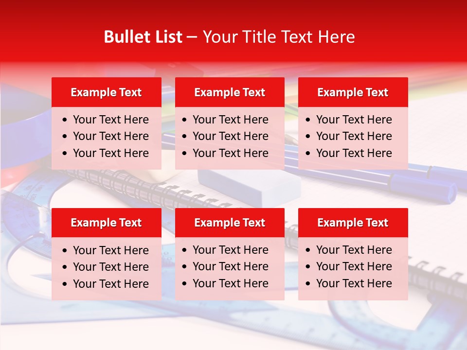 Supplies Table Nobody PowerPoint Template