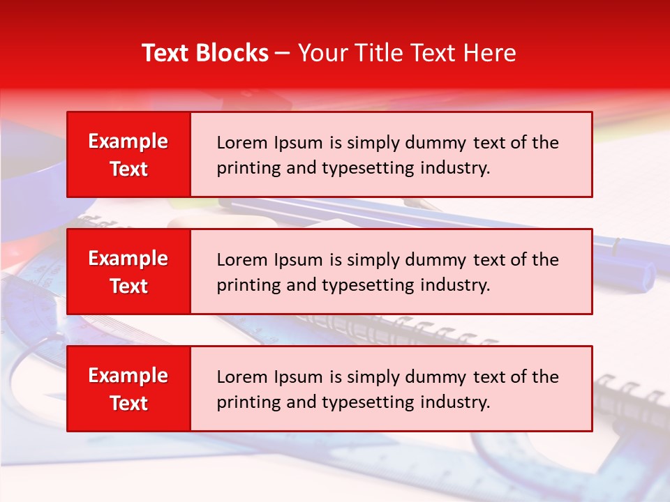 Supplies Table Nobody PowerPoint Template