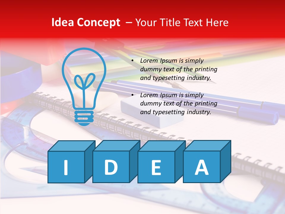 Supplies Table Nobody PowerPoint Template