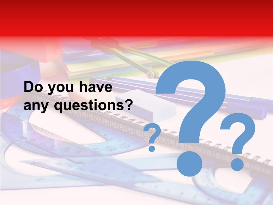 Supplies Table Nobody PowerPoint Template