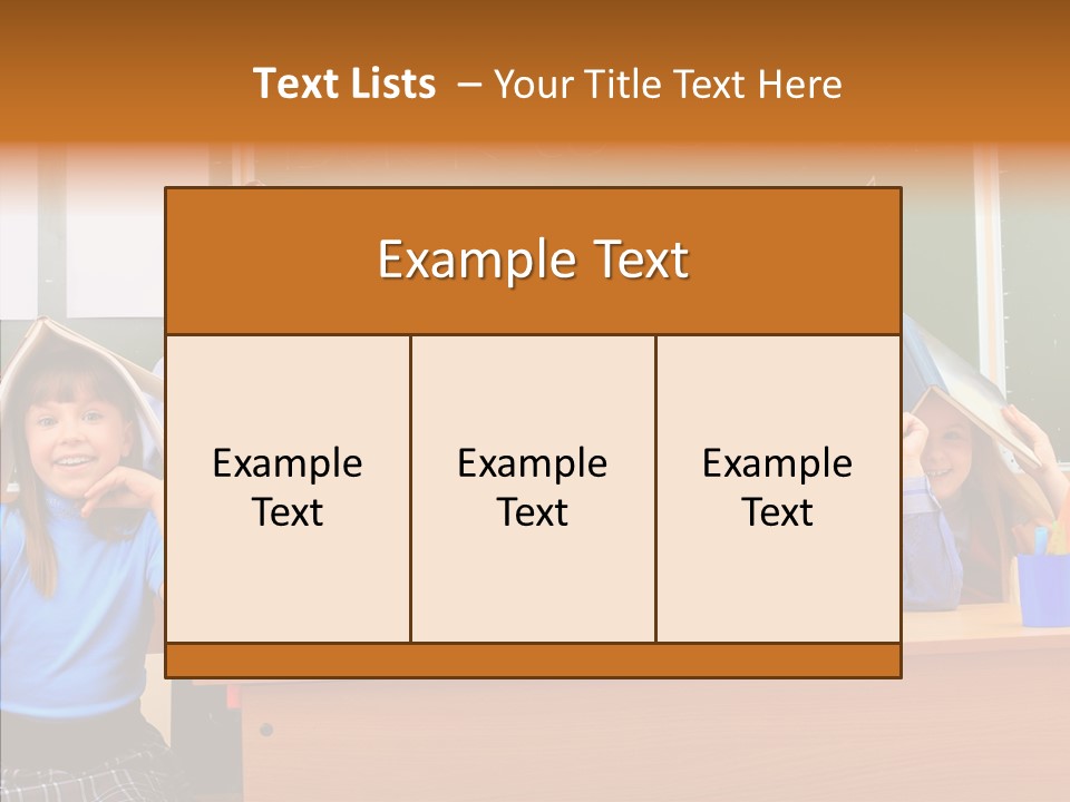 Lecture Girls Faces PowerPoint Template