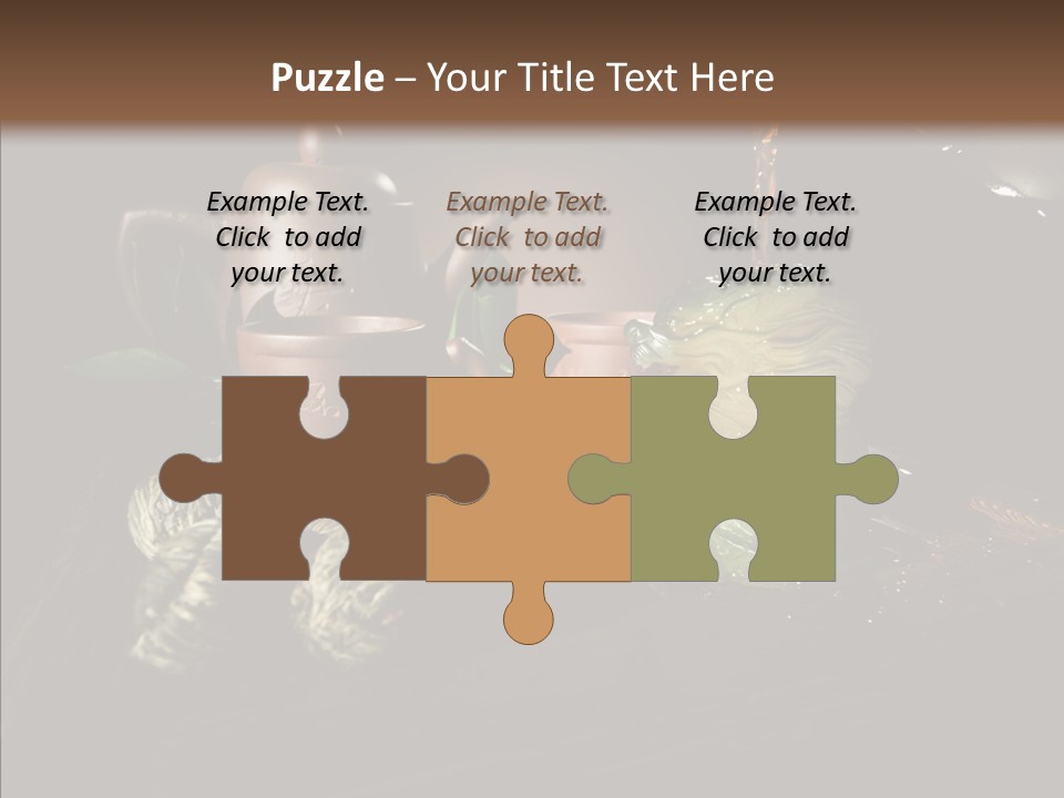 Clay Leaf Close Up PowerPoint Template