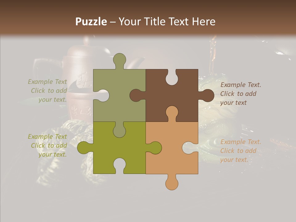 Clay Leaf Close Up PowerPoint Template