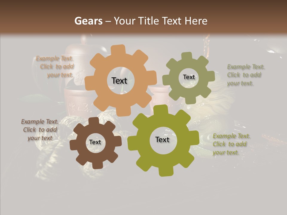 Clay Leaf Close Up PowerPoint Template